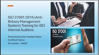 ISO 370012016 ABMS Training for ISO Internal Auditors [upl. by Neerac526]