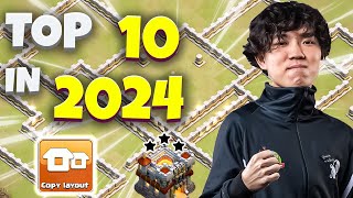 TOP 10 NEW BEST🔥 TH11 WAR BASE LINK 2024  TH11 ANTI 2 STAR WAR BASE  TH11 CWL BASE CLASH OF CLANS [upl. by Rayna]