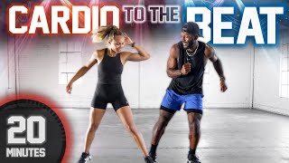 20 Minute CardioHIIT To The Beat Workout With Modifications [upl. by Hcurob]