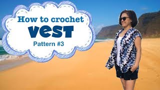 How to crochet VEST pattern 3 [upl. by Drahcir]