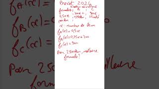 Brevet  Comparaison de fonctions par le calcul  Fonctions affines et linéaire 6c [upl. by Moya]