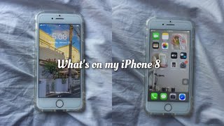 whats on my iPhone 8 white ₍ᐢ•ﻌ•ᐢ₎ aesthetic vlog organizing iphone iphone8 [upl. by Moitoso]