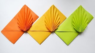 How to make a Colored Paper ENVELOPE  Easy Origami Tutorial DIY [upl. by Eicirtap]