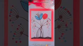 Floral painting Using Markers ❣️ painting trending youtubeshorts shorts artwork queenstaryt [upl. by Jew]