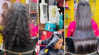 L’Oreal hair smoothening Treatment Permanently full process in Hindi  Keratin Treatment Tutorial [upl. by Bergen]