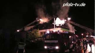 Brand eines Winzeranwesen  Gaststätte  in Wachenheim  Pfalz [upl. by Solitta]