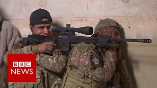 Mosul Iraqi troops hunt deadly IS snipers  BBC News [upl. by Brecher]