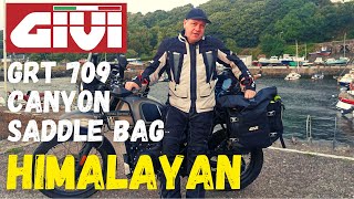 Givi Panniers Grt 709 Gravel T Canyon Saddle bags installed on the Himalayan The best soft bags [upl. by Kcirrek]