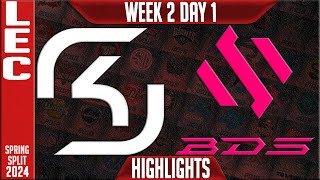 SK vs BDS Highlights  LEC Spring 2024 W2D1  SK Gaming vs Team BDS [upl. by Orme]