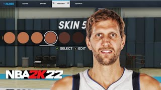 NBA 2K22 DIRK NOWITZKI FACE CREATION CURRENT GEN AND NEXT GEN 2K22 BEST FACE CREATION [upl. by Leitnahs]