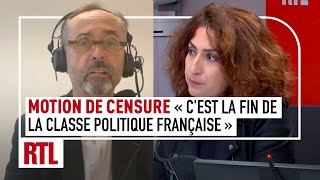 Mention de censure  quotCest la fin de la classe politique françaisequot Débat Saporta  Ménard [upl. by Nayar]