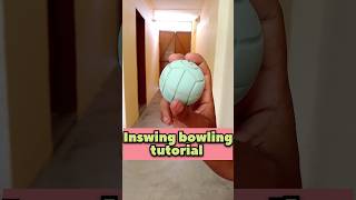 How to bowl inswing with rubber ball shorts ytshort cricket bowling cricketvideo [upl. by Strickman178]