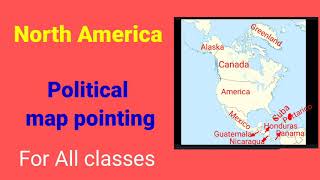 North America political map pointingMap pointingNorth America Map pointingsadanna social lessons [upl. by Wahs120]