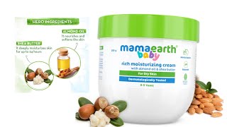 Mamaearth baby rich moisturiser baby cream with almond oil and shea butter [upl. by Ja288]