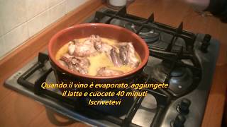 Coniglio al latte Ricetta di carne adatta alle domeniche in casa con famiglia Facile da fare [upl. by Esylla483]