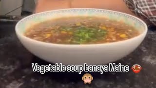 finally Maine soup bna liyaa  🍲🙊 Sardi ka mazA enjoy soup sy 😅 whitequeen [upl. by Eecram113]