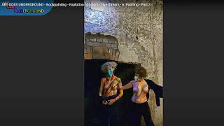 ART GOES UNDERGROUND  Bodypainting  Bright Color explosion   Live Stream  6 Painting  Part 3 [upl. by Monetta]