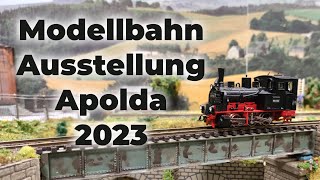 Modelleisenbahn Ausstellung der Apoldaer Eisenbahnfreunde in Apolda 2023  H0  TT  LGB und mehr [upl. by Ecarg]