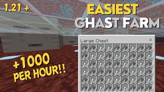 Easiest Ghast and Gunpowder Farm in Minecraft Bedrock 121 [upl. by Kcirtemed]