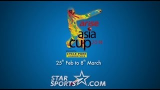 Arise Asia Cup 2014 on starsportscom [upl. by Benia862]