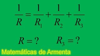 despeje de incognitas de formulas ejemplo 12 resistencias en paralelo [upl. by Cohbath518]