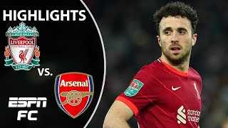 Liverpool vs Arsenal highlights First leg finishes 00 despite Xhaka red card  Carabao Cup [upl. by Ttezil]