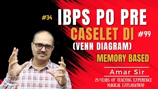 Caselet DI Venn Diagram  IBPS PO Pre Memory Based  By Amar Sir ibpspo [upl. by Hoover]