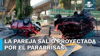 Mueren dos personas tras volcadura de camioneta sobre Periférico Sur y Altavista [upl. by Quintilla]