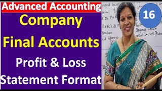 16 Company Final Accounts Introduction With Profit amp Loss Statement Format [upl. by Nelsen]