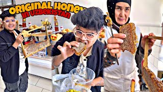 Original Honey Eating In Uzbekistan Food Market 😋🇺🇿Kanda Lovers [upl. by Bergmann217]