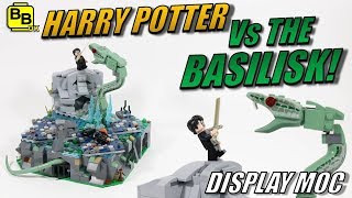 LEGO HARRY POTTER VS THE BASILISK DISPLAY MOC [upl. by Etom]