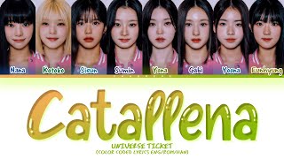 Universe Ticket VISUAL UNIT Catallena by ORANGE CARAMEL Lyrics Color Coded Lyrics [upl. by Mittel]