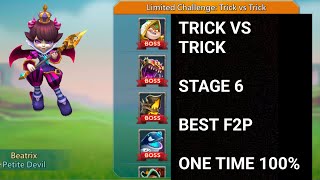 TRICK VS TRICK  STAGE 6  LIMITED CHALLENGE LORDS MOBILE [upl. by Aurilia]