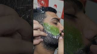 beard waxing its really painfull 🤣 sohnasalon beardwaxing skincare grooming [upl. by Hilleary]