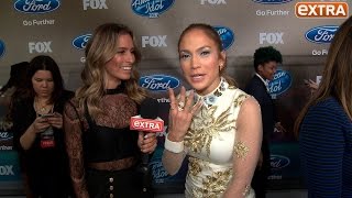 Jennifer Lopez on Singing with Meryl Streep at the Oscars Why She Has Glitter Eye Makeup On [upl. by Eniamrej]