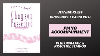 Jeanine Rueff  Chanson et Passepied Piano Accompaniment [upl. by Ynattyrb]