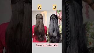 Bangle hairstyle ❤️ viralshort viralvideo trendingsong ❤️trendingshorts [upl. by Margarita368]