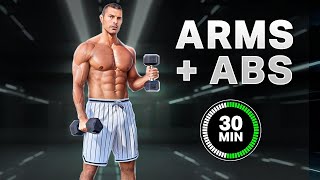 Effective 30Minute Arm amp SixPack Dumbbell Workout Sculpt Your Arms amp Abs at Home [upl. by Jenifer]