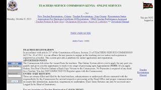 How to Register as a Teacher in Kenya and Get a TSC Number [upl. by Neyud559]