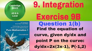 Find the equation of curve given dydx and point P on the curve dydx2x3x1 P12 [upl. by Ociral]