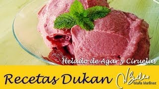 Helado Dukan de Ciruelas Rojas y Agar Agar Consolidacion  Dukan Diet Purple Plum Ice Cream [upl. by Fabiola]