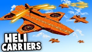 Epic HELICARRIER BATTLES Airships Conquer The Skies Multiplayer Gameplay [upl. by Siekram]