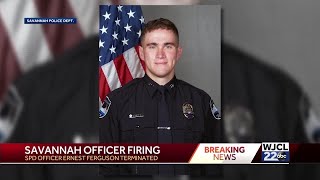 Savannah police officer under investigation for shooting fired from department [upl. by Mckeon398]