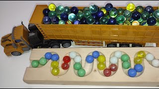 Marble Run Race ☆ HABA Slope amp Retro Makita Truck Garbage Truck Long Version 024 [upl. by Lanza]