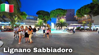 Lignano Sabbiadoro Italy  2024 City Center  Shopping and Restaurants Center [upl. by Ahsocin]