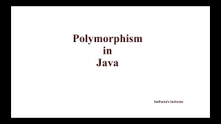 Polymorphism In Java [upl. by Merlina117]