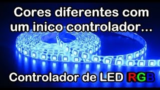 Como Instalar fita de LED RGB com Cores diferentes nas fitas [upl. by Ransell]