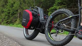 Bicycle trailer for FATBIKE  Extrawheel MATE [upl. by Ettennil]