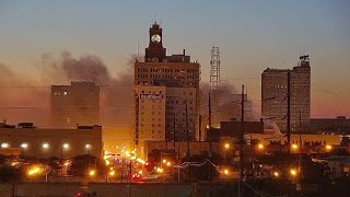 Timelapse video shows Gilbert Building fire in downtown Beaumont burning Thursday night [upl. by Nodnyl468]