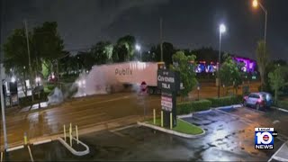 Surveillance video captures fatal crash involving Publix truck in Miami Gardens [upl. by Schiro]